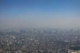 Imagen panorámica de la CDMX contaminada. 