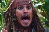 Johnny Depp en Piratas del Caribe.