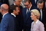 El presidente de Francia, Emmanuel Macron con la líder de la Comisión Europea, Ursula von der Leyen 
