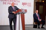 Andrés Manuel López Obrador en conferencia.