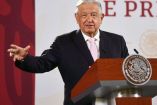 El presidente Andrés Manuel López Obrador en conferencia en Palacio Nacional.