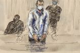 Dibujo judicial del terrorista Salah Abdeslam.