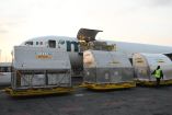 Un avión y tres contenedores con vacunas anticovid
