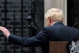 El primer ministro británico, Boris Johnson, tras anunciar su dimisión