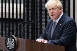 Imagen de Boris Johnson dando un mensaje