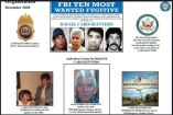 Cartel de la DEA los 10 más buscados
