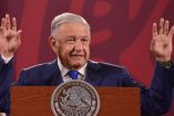 El presidente Andrés Manuel López Obrador en conferencia en Palacio Nacional.