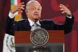 El presidente Andrés Manuel López Obrador en conferencia en Palacio Nacional.