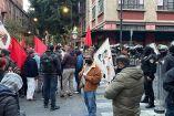 Manifestantes en inmediaciones del Zócalo de la CDMX