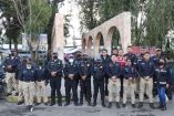 Policías en formación en alcaldía Tláhuac. 