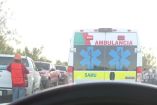 Ambulancias en la zona de pozos de la mina