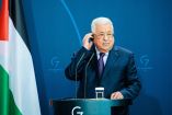 El presidente palestino, Mahmud Abbas, durante una comparecencia en Berlín.