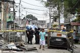 Lugar del atentado con explosivos en Guayaquil.