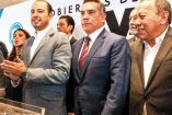 dirigentes nacionales del PAN, Marko Cortés; del PRI, Alejandro Moreno Cárdenas; y del PRD, Jesús Zambrano