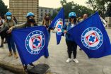 Trabajadores de la cooperativa Cruz Azul en manifestación