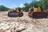 Maquinaria en zona del Tren Maya