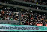 Estadio Azteca con advertencia sobre el grito homofóbico.