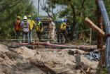 Trabajos en la mina El Pinabete, de Coahuila, para rescatar a 10 mineros