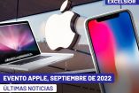 Macbook y Iphone juntos y logo de Apple de fondo; texto en azul de marco