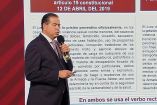 El subsecretario de la SSPC, Ricardo Mejía, en conferencia.