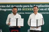 Zoé Robledo, director del IMSS y el gobernador de Morelos, Cuitláhuac García