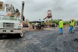 Trabajos de rescate de los mineros atrapados en El Pinabete, Coahuila.