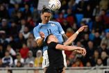 Darwin Núñez marcó de cabeza para Uruguay.