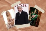 Collage de López Obrador, Belinda y Nodal.