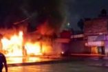 Oxxo incendiado en León