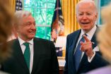 Andrés Manuel López Obrador y Joe Biden, en la Casa Blanca, en EU.