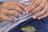 Una persona con marihuana en sus manos