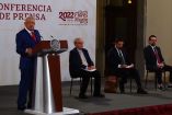 El presidente Andrés Manuel López Obrador durante la conferencia matutina