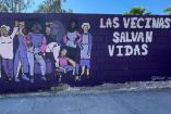 Mural en homenaje a mujeres de Nuevo León que han salvado a vecinas.