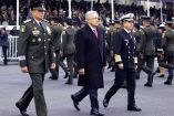 El presidente Andrés Manuel López durante la ceremonia del desfile por el 112 aniversario de la Revolución Mexicana.