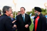Antony Blinken, Marcelo Ebrard y Harjit Sajjan, en Qatar 2022.