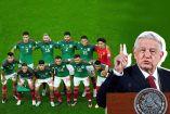 AMLO con fondo de la Selección Mexicana de Futbol.