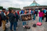 Peregrinos en la Basílica de Guadalupe.