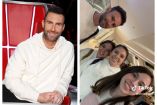 Adam Levine y Miguel Layún con jóvenes.
