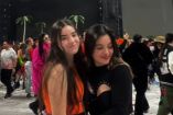 Daniela Arzaga y su hermana en el show de Bad Bunny