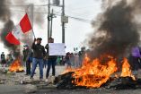 Las protestas en Perú se han mantenido durante una semana tras la salida de Castillo. (AFP)
