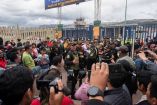 Personas varadas en el aeropuerto de Cusco ante protestas