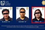 detenido con cinta en los ojos para su protección 