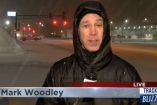 Mark Woodley se volvió viral por su reporte del clima. 
