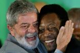 Pelé junto al entonces presidente de Brasil, Luiz Inácio Lula da Silva. (AFP / Archivo)
