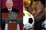 Collage de AMLO y Pelé