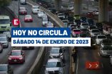 Hoy No Circula sabatino 14 de enero de 2023 en CDMX y Edomex.