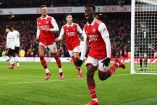 Eddie Nketiah celebra su gol.