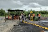 Trabajadores laborando en la zona de la mina El Pinabete, en Coahuila