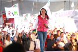 La precandidata del PRI Alejandra del Moral por la gubernatura de Edomex