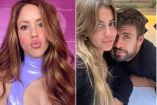 Shakira junto a la fotografía de Piqué y su novia novia